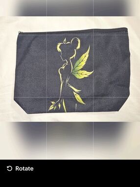New Large Disney Tinkerbell Cosmetic Bag Pouch Purse 7.5x10 Inches!